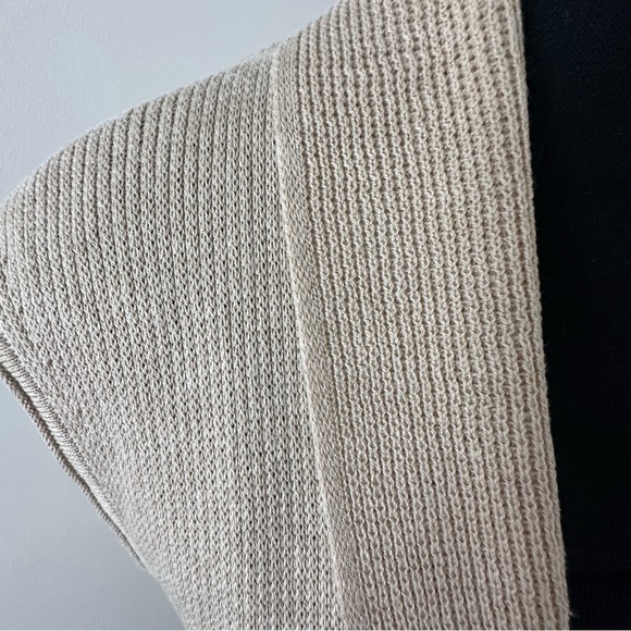 Olsen Long Open Tan Front Belted Sleeveless Cardigan size 12 - Picture 7 of 17